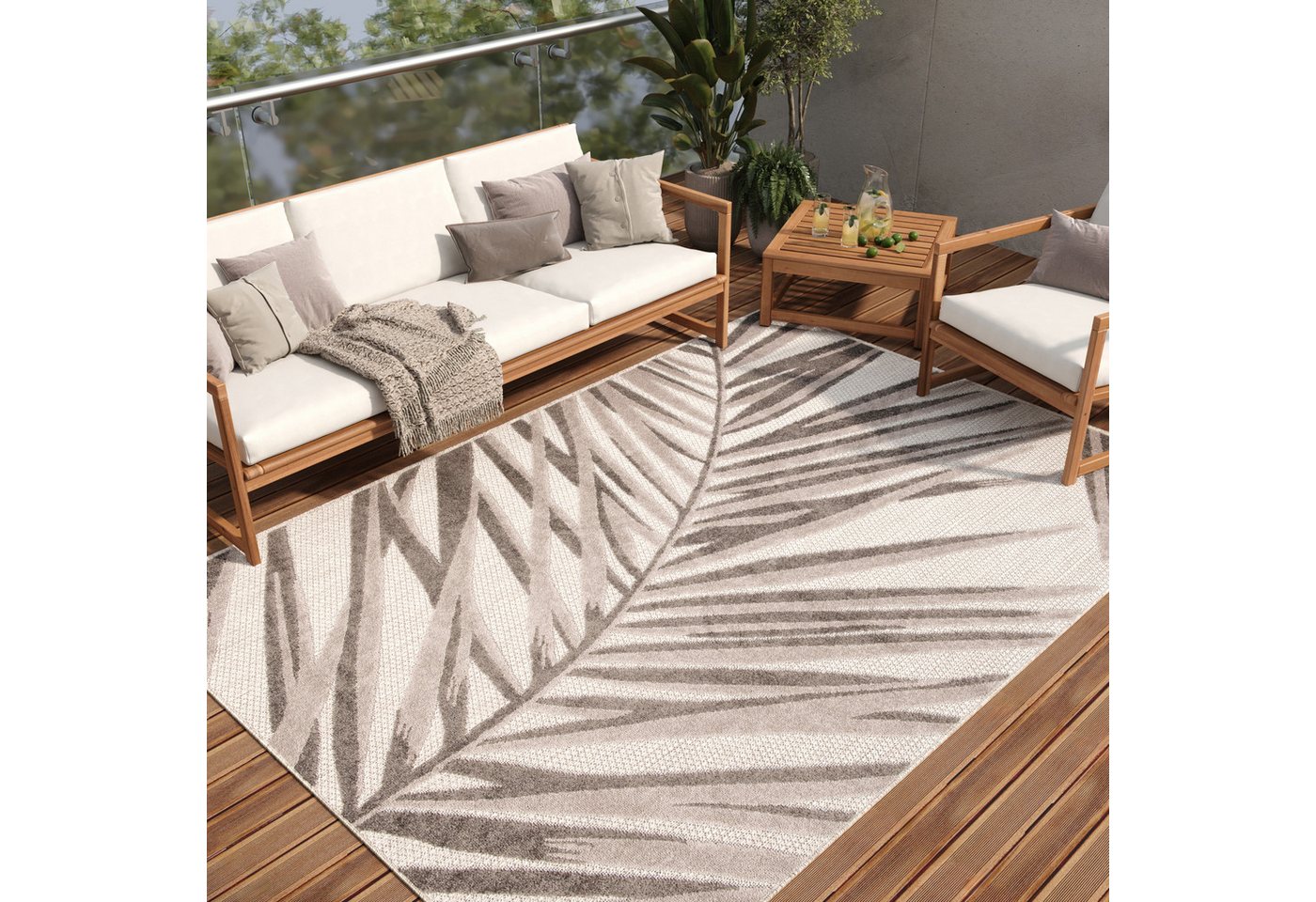 Outdoorteppich PATIO, Tapiso, rechteckig, Höhe: 6 mm, Indoor, Outdoor, Wohnzimmer, Balkon von Tapiso