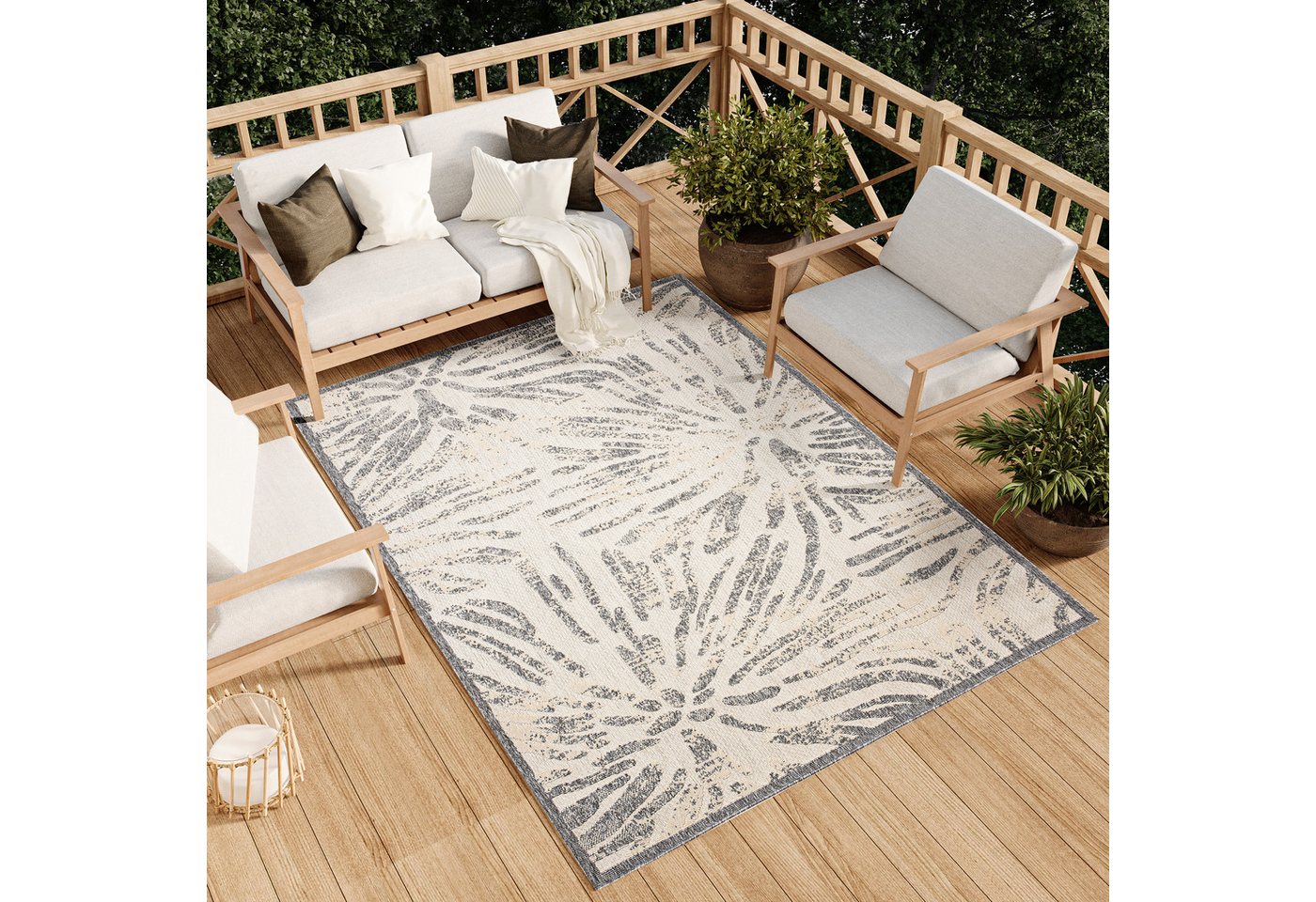 Outdoorteppich VIERA, Tapiso, rechteckig, Höhe: 6 mm, Indoor, Outdoor, Wetterfest von Tapiso