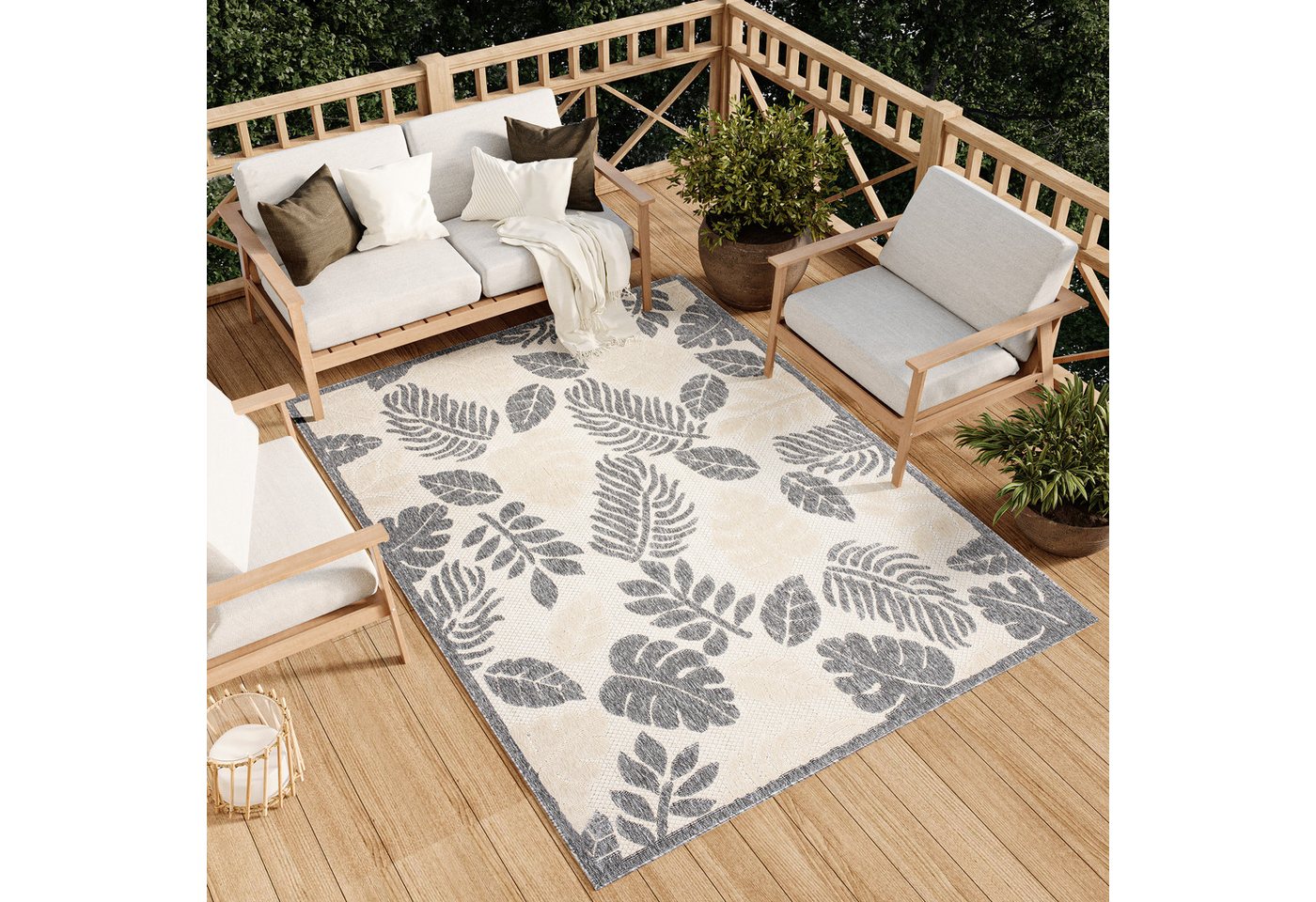 Outdoorteppich VIERA, Tapiso, rechteckig, Höhe: 6 mm, Indoor, Outdoor, Wetterfest von Tapiso