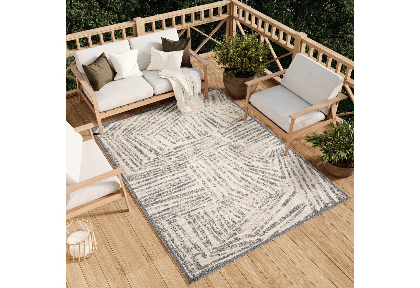 Outdoorteppich VIERA, Tapiso, rechteckig, Höhe: 6 mm, Indoor, Outdoor, Wetterfest von Tapiso