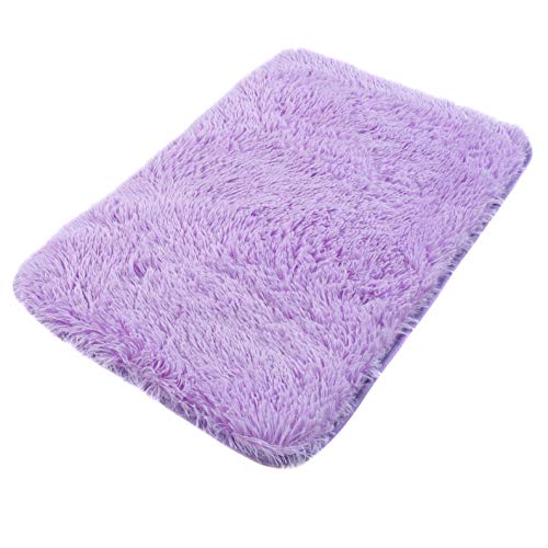 TAPISO Sunrise Teppich Badematte Badvorleger Badteppich Badezimmer Shaggy Hochflor Langflor rutschfest Violett Lila Soft Microfibra 60 x 100 cm von TAPISO