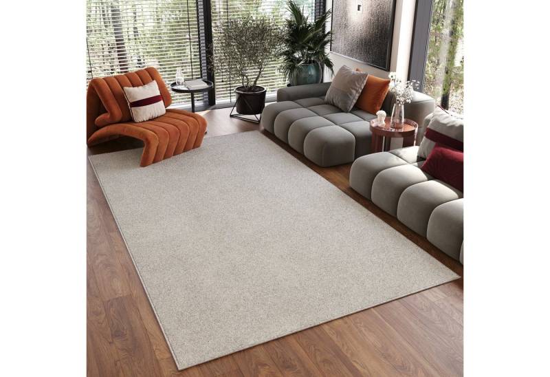 Teppich NOYAN, Tapiso, rechteckig, Höhe: 11 mm, Wohnzimmer, Schlafzimmer, Einfarbig, Hochflor von Tapiso