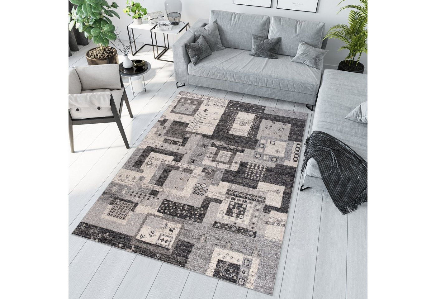 Teppich SARI, Tapiso, rechteckig, Höhe: 10 mm, Wohnzimmer, Schlafzimmer, Design von Tapiso