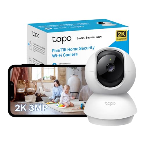 TP-Link Tapo 2K Pan Tilt Security Camera, Baby Monitor, Dog Camera/Motion Detection, 2-Way Audio, 3MP, Night Vision, Cloud &SD Card Storage, Works with Alexa & Google Home, No Hub Required (Tapo C210) TP-Link Tapo 2K Pan Tilt Security Camera, Baby Monitor, Dog Camera/Motion Detection, 2-Way Audio, 3MP, Night Vision, Cloud &SD Card Storage, Works with Alexa & Google Home, No Hub Required (Tapo C210) von Tapo
