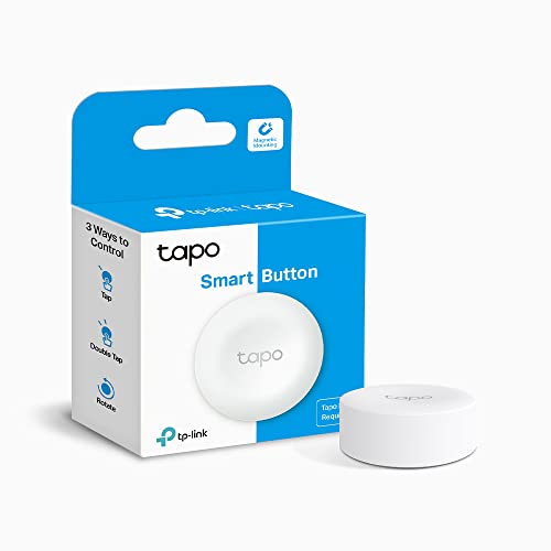 TP-Link Tapo Smart Button,flexible Empfindlichkeitsregelung,magnetische Befestigung,Batterie im Lieferumfang enthalten,einfache Installation,Hub erforderlich separat erhältlich (Tapo S200B), Weiß von TP-Link