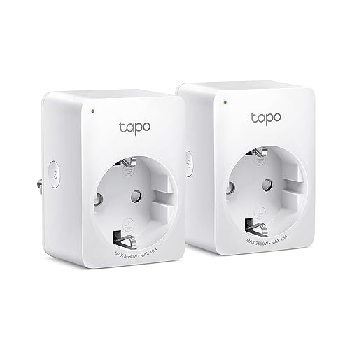 TP-Link Tapo Smart WLAN Steckdose Tapo P110 mit Energieverbrauchskontrolle, Smart Home Alexa Steckdose, funktioniert mit Alexa, Google Home, Sprachsteuerung, Fernzugriff, Mini, 2 pack von Tapo
