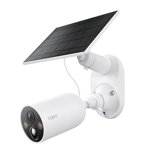 Tapo C425 KIT Solar Überwachungskamera Aussen Akku, 2K Auflösung, Farbnachtsicht, MicroSD-Speicher, 10000-mAh-Akku, 150° Super-Weitwinkel Sichtfeld, Zwei-Wege-Audio, Alexa&Google Assistant kompatible von Tapo