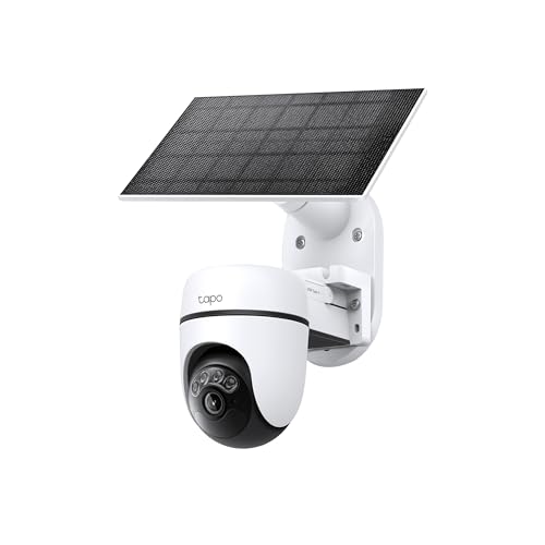 Tapo C610 KIT 2K 360° Solar Überwachungskamera Außen (Akku 6700 mAh, Farbnachtsicht, WLAN 2,4 GHz, KI-Erkennung, Licht- & Ton-Alarm, lokale Speicherung über microSD-Karte oder H500-Homebase) von Tapo