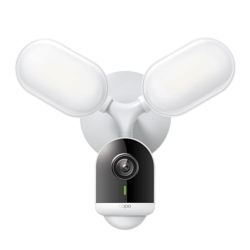 Tapo C720 Flutlichtkamera Kabel (Floodlight Cam Wired) | Überwachungskamera aussen 2K, WLAN 2.4GHz, microSD-Karte, Google Home und Alexa | Festverdrahtete Sicherheitskamera mit 2800lm LED von Tapo
