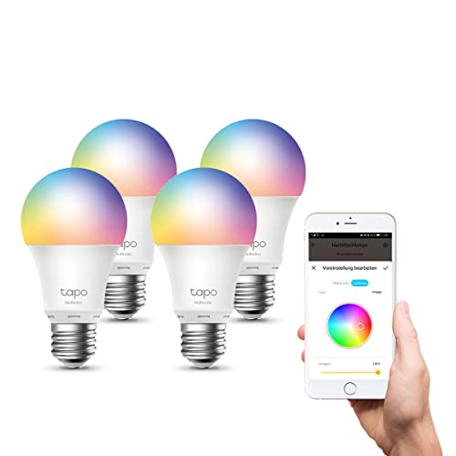 Tapo L530E smarte WLAN Glühbirne E27, Mehrfarbrige dimmbare alexa smarte lampe, smart home alexa zubehör,kompatibel mit Alexa,Google Assistant,Tapo App,Abläufe und Zeitpläne,Kein Hub notwendig von Tapo