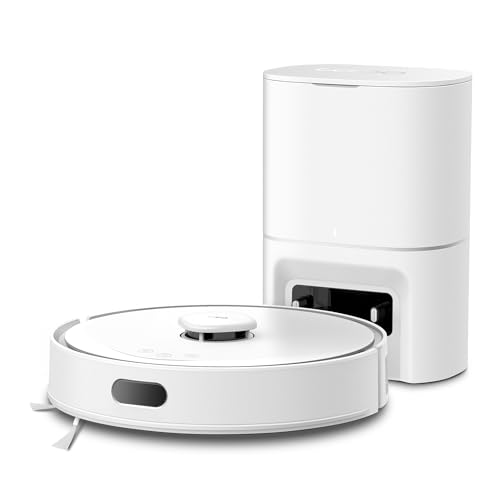 Tapo RV30 Max Plus Saugroboter mit Wischfunktion und automatischer Absaugstation, 5300Pa Ultra Starke Saugkraft, LiDAR+IMU Dual-Navigation, Alexa & Google Assistant Sprachsteuerung, Weiß von Tapo