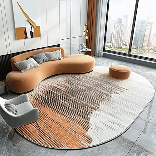 Oval Kurzflor-Designer Teppich Nordische Moderne Einfachheit, für rutschfesten Indoor Oval Teppich für Hauseingang Flur Wohnzimmer Schlafzimmer Oval 80x140cm von Tappeti Design