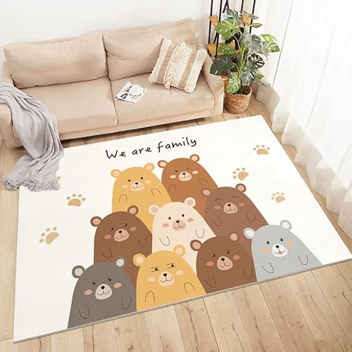 Tappeti Design Kinderteppiche für Spiel Zeichentrickbär,|Pädagogische Sensorik|-100x120cm von Tappeti Design