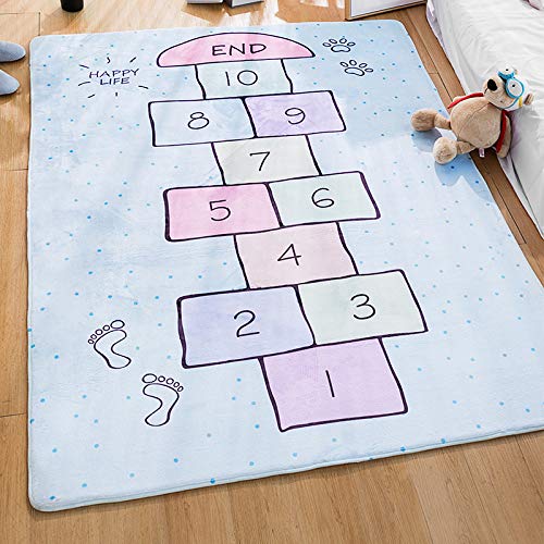 Tappeti Design Kinderzimmer Spielzimmer Blaue Hopse,Rechteckige Kinderzimmerteppiche für Schlafzimmer und Spielzimmer-80x120cm von Tappeti Design