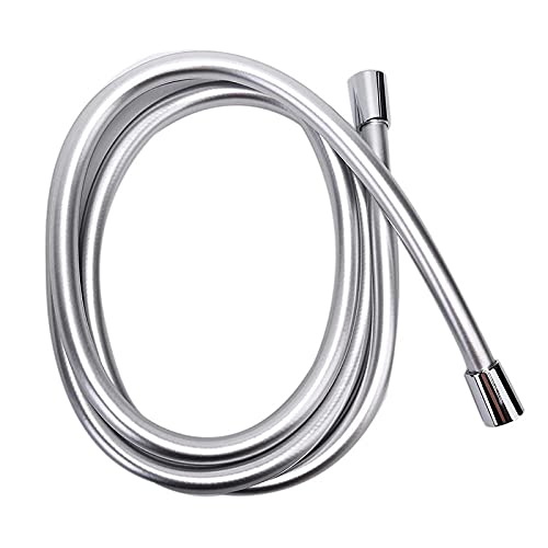 Tappeti Design PVC Hochdruck Silber & Schwarz PVC Glatter Duschschlauch Für Bad Handbrause Flexibler Duschschlauch-3m von Tappeti Design
