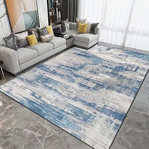 Tappeti Design Teppich Kurzflor Flächen Teppich 140 X 230 cm Graublau im nordischen Stil Soft Touch Large Area Wohnzimmer Teppiche Schlafzimmer Teppich 140 * 230cm von Tappeti Design