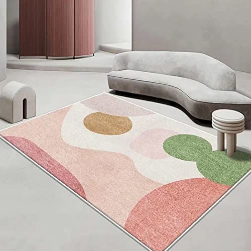 Tappeti Design Teppich Kurzflor Flächen Teppich 180 X 280 cm Moderner einfacher mehrfarbiger Kreis Soft Touch Large Area Wohnzimmer Teppiche Schlafzimmer Teppich 180 * 280cm von Tappeti Design
