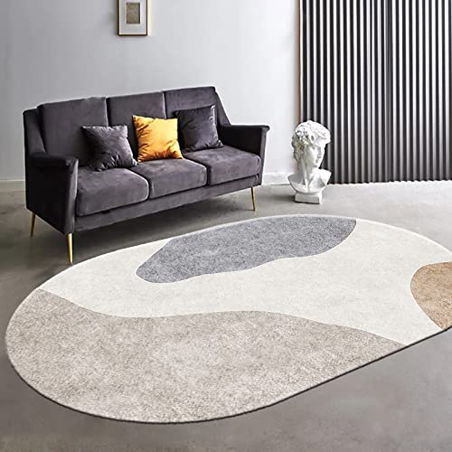 Tappeti Design Wohnzimmer Teppich Großer Oval Teppiche Amerikanische Mode Moderne Einfachheit, für Wohnzimmer, Schlafzimmer, Kinderzimmer Oval 160x230cm von Tappeti Design