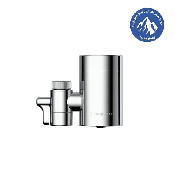 Wasserfilter für Wasserhahn Tappwater EcoPro SMR - Leitungswasserfilter mit 6 Stufen und Swedish Mineral Rock. Filtert + 100 Stoffe und fügt Mineralien für reines, gesundes Wasser hinzu. Exklusiver Technologie von Tappwater