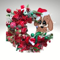 Handgemachter Weihnachtskranz Für Hunde Handgemachter Weihnachtskranz Für Hunde von TapsikDesign