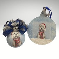 West Highland White Terrier Hund Weihnachten Ornament Handarbeit, Westie Mama Geschenke, Hunde Dekor Für Zuhause, Hundekranz Schilder von TapsikDesign