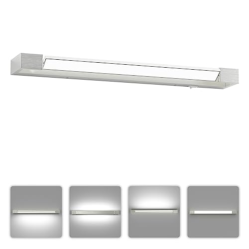 Taptoron LED Spiegelleuchte Bad, 58.5CM Spiegellampe Mit Schalter 24W 5000K Neutralweiß Badezimmer Lampe IP44 Wasserdicht Schminklicht, Drehbare Spiegellampe von Taptoron