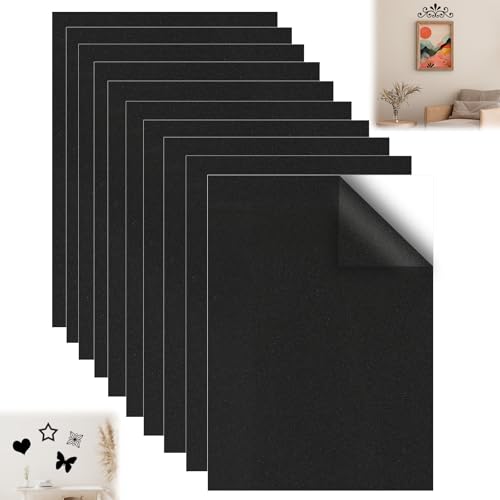 Tapvai 10 Stück Moosgummi Selbstklebend 3mm, 210 x 300 x 3mm Eva Schaumstoff Selbstklebend zu Schneiden, Moosgummi Platten für Rollenspielkleidung, Möbelschutz, Nahtfüller, Bastelarbeiten(Schwarz) von Tapvai