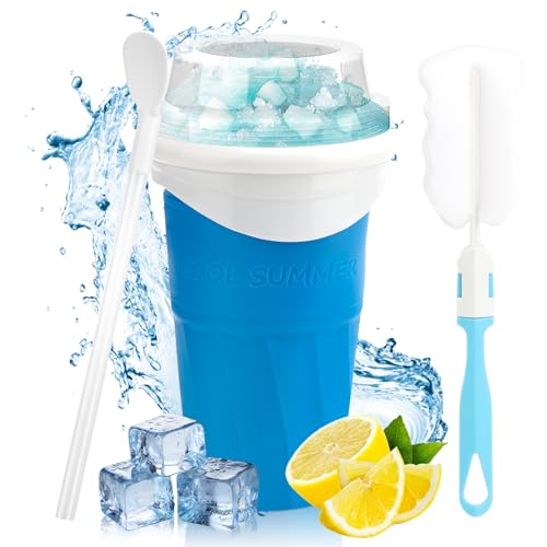 Tapvai Slushy Maker, Slush Becher, Eis Zum Kneten Slushy Becher, Quick Frozen Magic Cup, Silikon Slushy Maker Cup, Slush Cup Mit Strohhalmlöffel für Diy Cola Oder Saft Tapvai Slushy Maker, Slush Becher, Eis Zum Kneten Slushy Becher, Quick Frozen Magic Cup, Silikon Slushy Maker Cup, Slush Cup Mit Strohhalmlöffel für Diy Cola Oder Saft von Tapvai