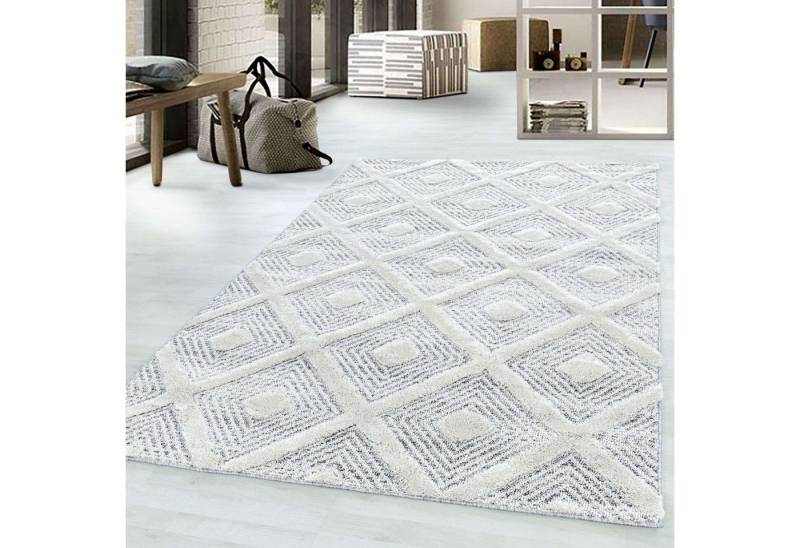 TaraCarpet Designteppich Designerteppich Tokio hoch-tief Struktur Karos mit Punkten weiß-grau, rechteckig, Höhe: 20 mm, moderner scandi boho Karos w grau Wohnzimmer Schlafzimmer Flur 080x150 TaraCarpet Designteppich Designerteppich Tokio hoch-tief Struktur Karos mit Punkten weiß-grau, rechteckig, Höhe: 20 mm, moderner scandi boho Karos w grau Wohnzimmer Schlafzimmer Flur 080x150 von TaraCarpet