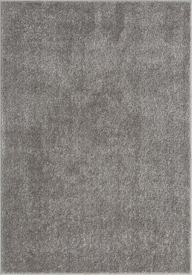 Langflor-Teppich Langflorteppich Orion aus reinem Polyester, TaraCarpet, rund, Höhe: 30 mm, Shaggy Anthrazit 30 Grad waschbar Wohnzimmer Schlafzimmer Bad 120x120 von TaraCarpet