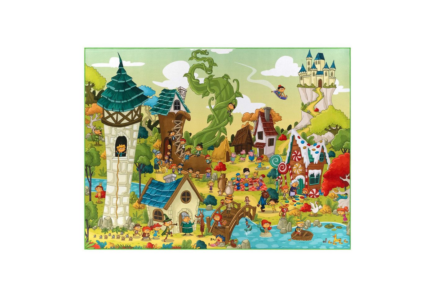 TaraCarpet Kinderteppich Fresh Kids Märchen, rechteckig, Höhe: 5 mm, Fresh Kids Märchenwelt Kinderzimmer Jugendzimmer 80x150 cm TaraCarpet Kinderteppich Fresh Kids Märchen, rechteckig, Höhe: 5 mm, Fresh Kids Märchenwelt Kinderzimmer Jugendzimmer 80x150 cm von TaraCarpet