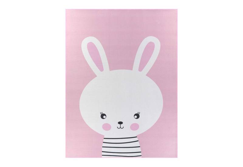 TaraCarpet Kinderteppich Fresh Kids Tiere, rechteckig, Höhe: 5 mm, Fresh Kids Tiere Hase Rosa Kinderzimmer Jugendzimmer 80x150 cm TaraCarpet Kinderteppich Fresh Kids Tiere, rechteckig, Höhe: 5 mm, Fresh Kids Tiere Hase Rosa Kinderzimmer Jugendzimmer 80x150 cm von TaraCarpet