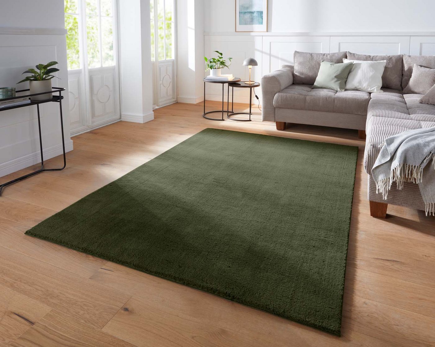 TaraCarpet Teppich Supersoft Kurzflorteppich Fiona Uni, rechteckig, Höhe: 19 mm, waschbar d.grün Wohnzimmer Schlafzimmer Kinderzimmer 050x080 cm TaraCarpet Teppich Supersoft Kurzflorteppich Fiona Uni, rechteckig, Höhe: 19 mm, waschbar d.grün Wohnzimmer Schlafzimmer Kinderzimmer 050x080 cm von TaraCarpet