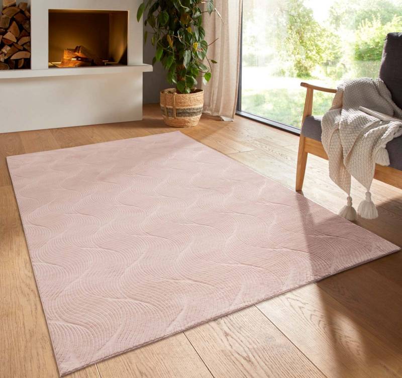TaraCarpet Teppich TaraCarpet Homestyle 392 Shell, rechteckig, Höhe: 10 mm, Felloptik hoch-tief weich waschbar Düne rosa 50x80 TaraCarpet Teppich TaraCarpet Homestyle 392 Shell, rechteckig, Höhe: 10 mm, Felloptik hoch-tief weich waschbar Düne rosa 50x80 von TaraCarpet