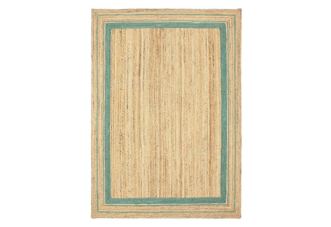 TaraCarpet Teppich Jute Durry Bordüre Flachgewebe Boho Modern, rechteckig, Höhe: 5 mm, Teppich Sisal optik Bordüre grün Wohnzimmer 80x150 cm TaraCarpet Teppich Jute Durry Bordüre Flachgewebe Boho Modern, rechteckig, Höhe: 5 mm, Teppich Sisal optik Bordüre grün Wohnzimmer 80x150 cm von TaraCarpet