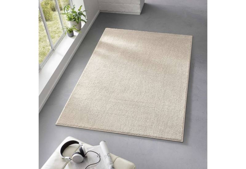 TaraCarpet Teppich Kurzflor-Teppich Madrid Uni, rechteckig, Höhe: 9 mm, uni creme Wohnzimmer Schlafzimmer Esszimmer Kinderzimmer 080x150 TaraCarpet Teppich Kurzflor-Teppich Madrid Uni, rechteckig, Höhe: 9 mm, uni creme Wohnzimmer Schlafzimmer Esszimmer Kinderzimmer 080x150 von TaraCarpet