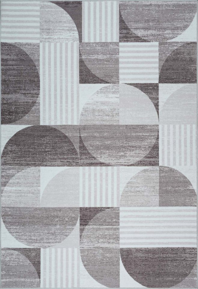 TaraCarpet Teppich Kurzflorteppich TaraCarpet Empire Retromuster absolut Modern fürs, rechteckig, Höhe: 14 mm, Retro Design in modernen Wohnfarben grau TaraCarpet Teppich Kurzflorteppich TaraCarpet Empire Retromuster absolut Modern fürs, rechteckig, Höhe: 14 mm, Retro Design in modernen Wohnfarben grau von TaraCarpet