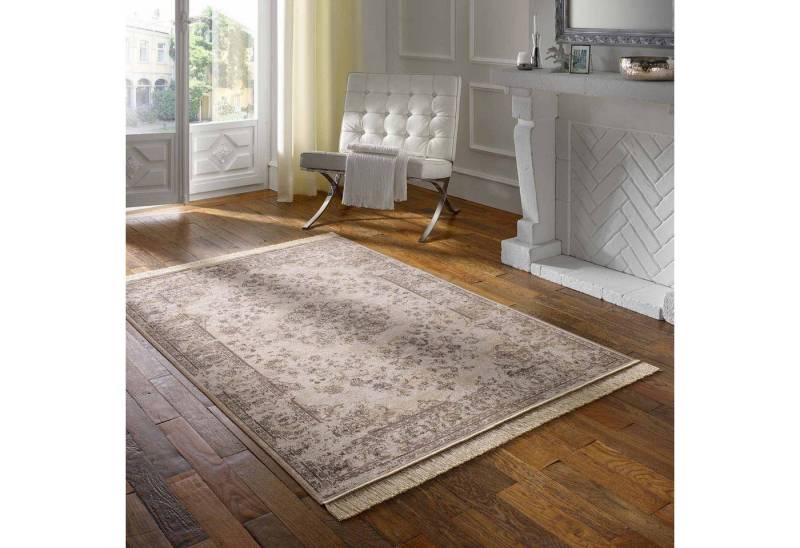 TaraCarpet Teppich Palazzo Royal Kerman, rechteckig, Höhe: 6 mm, Kerman Seiden Optik taupe Wohnzimmer Schlafzimmer Esszimmer 67x105 TaraCarpet Teppich Palazzo Royal Kerman, rechteckig, Höhe: 6 mm, Kerman Seiden Optik taupe Wohnzimmer Schlafzimmer Esszimmer 67x105 von TaraCarpet