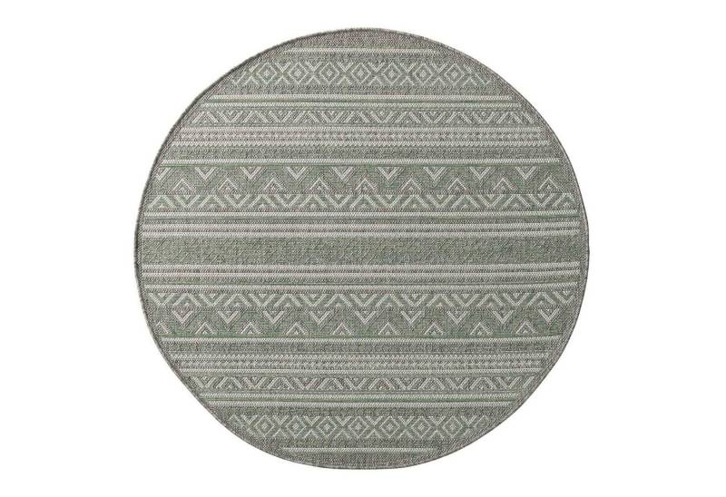 TaraCarpet Teppich Regina Teppich aus robustem Flachgewebe für In und Outdoor, rund, Höhe: 7 mm, Küche Wohnzimmer Terrasse Garten Balkon Boho grün 120X120 TaraCarpet Teppich Regina Teppich aus robustem Flachgewebe für In und Outdoor, rund, Höhe: 7 mm, Küche Wohnzimmer Terrasse Garten Balkon Boho grün 120X120 von TaraCarpet