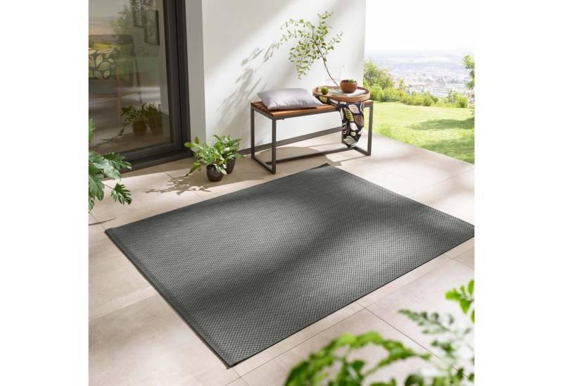 TaraCarpet Teppich Regina Teppich aus robustem Flachgewebe für In und Outdoor, rechteckig, Höhe: 7 mm, Küche Wohnzimmer Terrasse Garten Balkon uni anthrazit 80x150 TaraCarpet Teppich Regina Teppich aus robustem Flachgewebe für In und Outdoor, rechteckig, Höhe: 7 mm, Küche Wohnzimmer Terrasse Garten Balkon uni anthrazit 80x150 von TaraCarpet