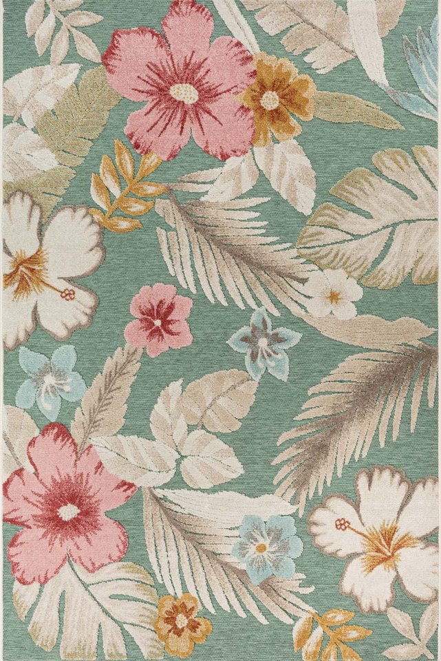 TaraCarpet Teppich TaraCarpet In und Outdoor Teppich Fantasy Blossom, rechteckig, Höhe: 5 mm, Blüten grün Wohnzimmer Balkon Terrasse Esszimmer 200X290 TaraCarpet Teppich TaraCarpet In und Outdoor Teppich Fantasy Blossom, rechteckig, Höhe: 5 mm, Blüten grün Wohnzimmer Balkon Terrasse Esszimmer 200X290 von TaraCarpet
