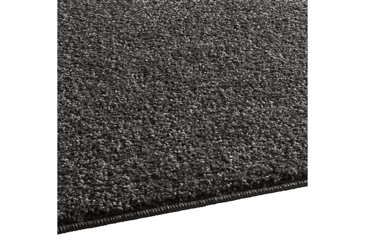 Teppich TaraCarpet Kurzflorteppich Zoe, TaraCarpet, rechteckig, Höhe: 11 mm, Flachflor Teppich anth. Wohnzimmer Schlafzimmer Kinderzimmer 080x150 von TaraCarpet