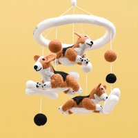 Filz Corgis Baby Mobile Handgemachte Kinderzimmer Krippe Dekor Filz Corgis Baby Mobile Handgemachte Kinderzimmer Krippe Dekor von TaraTreasuresAU