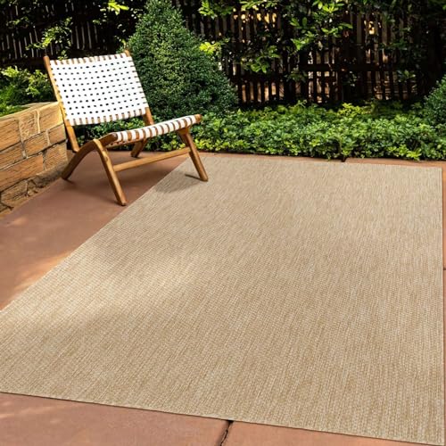 In & Outdoor Teppich Wetterfest Wohnzimmer Balkon Küchenteppich Terrassenteppich Flachgewebe Sisaloptik Meliert Einfarbig Natur beige 300x400 cm In & Outdoor Teppich Wetterfest Wohnzimmer Balkon Küchenteppich Terrassenteppich Flachgewebe Sisaloptik Meliert Einfarbig Natur beige 300x400 cm von Taracarpet