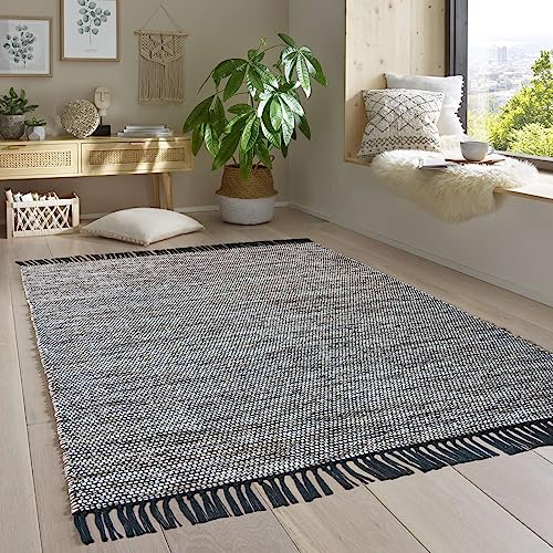 Taracarpet Handwebteppich Borkum Teppich fürs Wohnzimmer, Schlafzimmer und als Küchenteppich geeignet 100% Baumwolle braun 140x200 cm Taracarpet Handwebteppich Borkum Teppich fürs Wohnzimmer, Schlafzimmer und als Küchenteppich geeignet 100% Baumwolle braun 140x200 cm von Taracarpet