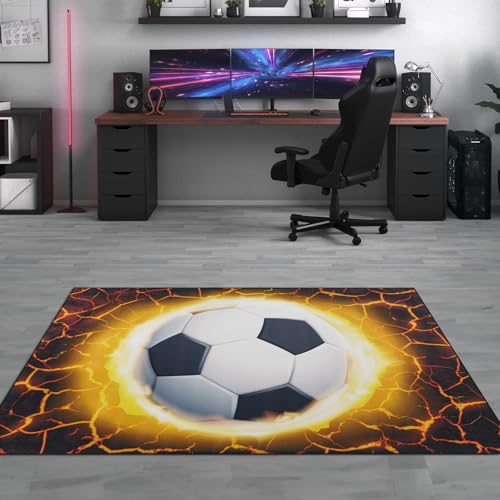 Taracarpet Kinderzimmer Teppich für Kinder, Jungen, Mädchen und Jugendzimmer Fresh Kids Fußball Krush 120x170 cm von Taracarpet