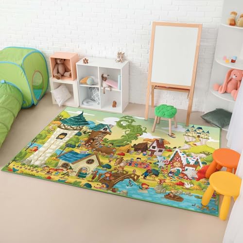 Taracarpet Kinderzimmer Teppich für Kinder, Jungen, Mädchen und Jugendzimmer Fresh Kids Märchen Multi 160x220 cm von Taracarpet