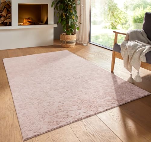Taracarpet Kurzflor Boho Vintage Teppich waschbar, pflegeleicht geeignet für Wohnzimmer, Schlafzimmer und Kinderzimmer Kinderteppich auch als Badematte Badzimmerteppich Rosa Floral 050x080 cm Taracarpet Kurzflor Boho Vintage Teppich waschbar, pflegeleicht geeignet für Wohnzimmer, Schlafzimmer und Kinderzimmer Kinderteppich auch als Badematte Badzimmerteppich Rosa Floral 050x080 cm von Taracarpet