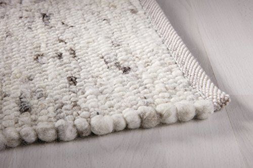 Taracarpet Moderner Landhaus Teppich Handwebteppich Fjord aus hochwertiger Schurwolle beidseitig legbar echte Handarbeit Farbe 133 braun Creme meliert 070x140 cm Taracarpet Moderner Landhaus Teppich Handwebteppich Fjord aus hochwertiger Schurwolle beidseitig legbar echte Handarbeit Farbe 133 braun Creme meliert 070x140 cm von Taracarpet