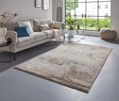 Taracarpet Moderner kurzflor Designer Teppich Gemustert in Luxus Qualität fürs Wohnzimmer, Schlafzimmer und Esszimmer beige 240x330 cm von Taracarpet